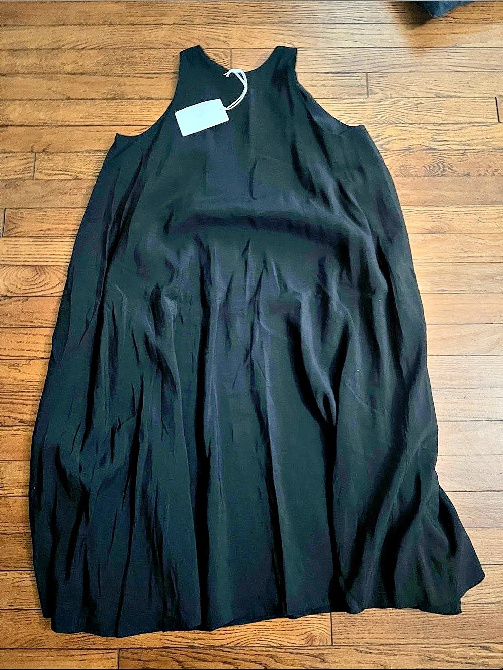 COS Pleated Maxi Dress in Black Size Medium NWT